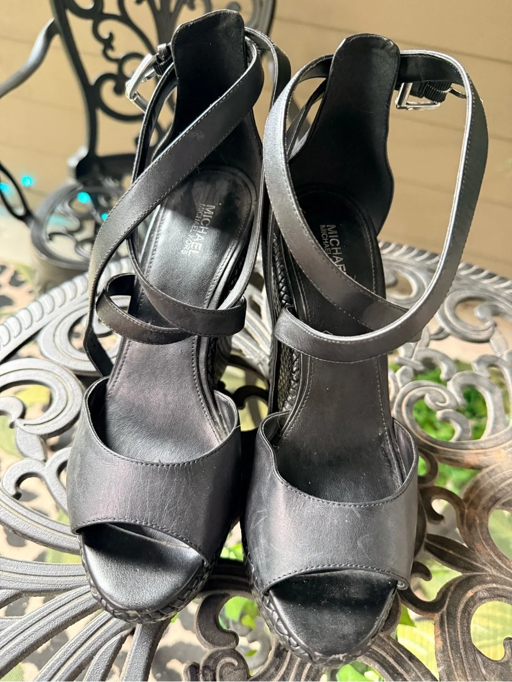 MICHAEL Michael Kors black leather